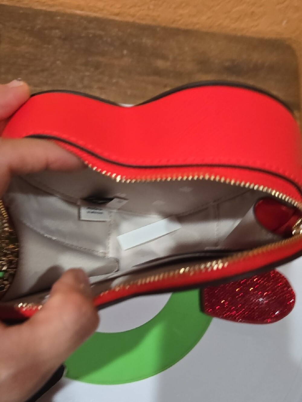 kate spade Red Heart-Shaped Mini Crossbody with Charm - Picture 6 of 7